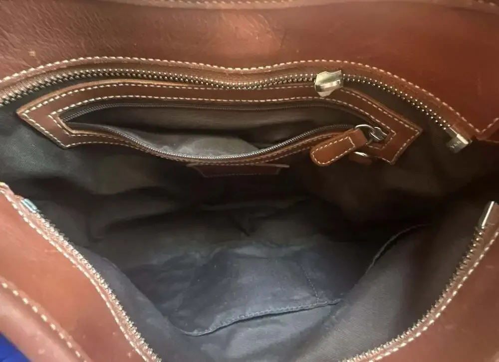 Coach Vintage Brown Leather Buckle Hobo Shoulder Bag 7583